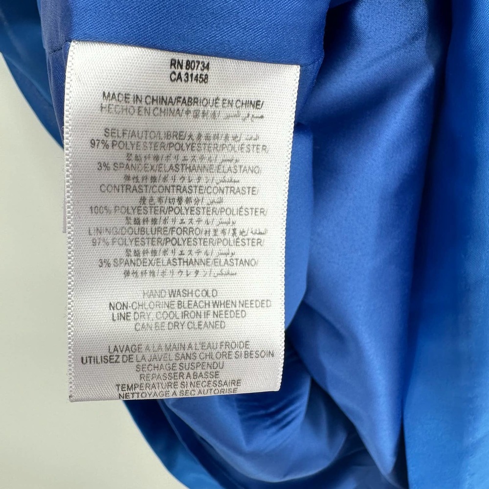 Max and Cleo size 2 aqua sky one shoulder mini dress blue - Picture 8 of 9